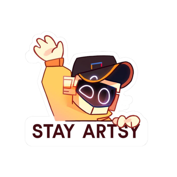 Stay Artsy, Robot - Kiss-Cut Stickers