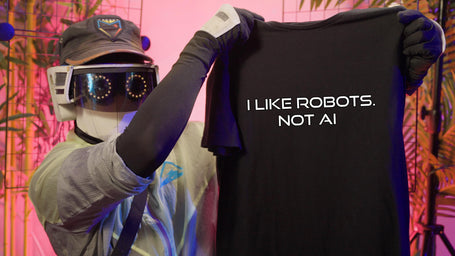 I like Robots, not AI - Text, Unisex Softstyle T-Shirt