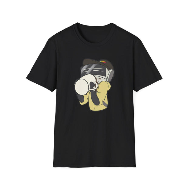 Robot Drinks Coffee - Sci-Fi, Unisex Softstyle T-Shirt