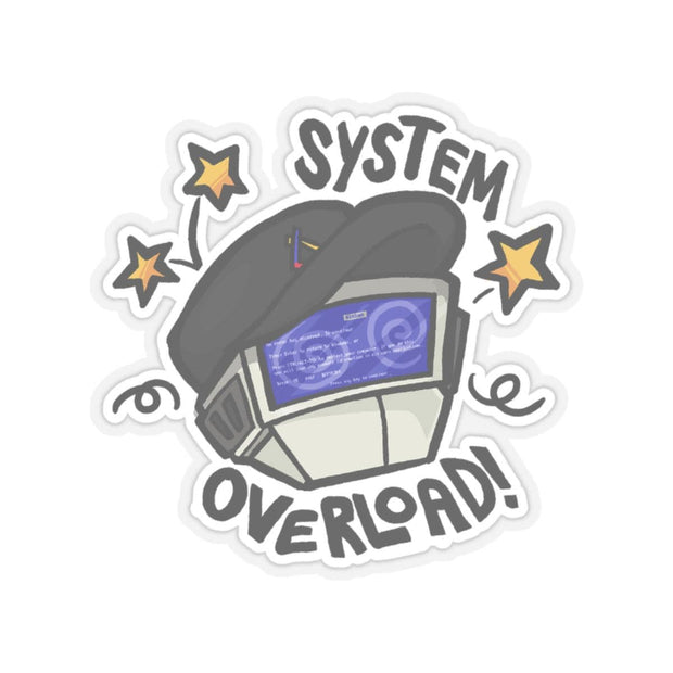SYSTEM OVERLOAD, L0Fi Robot - Kiss-Cut Stickers
