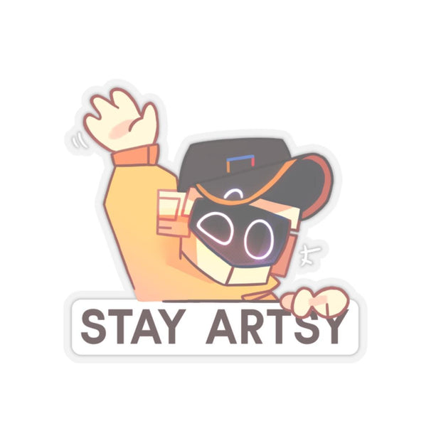 Stay Artsy, Robot - Kiss-Cut Stickers
