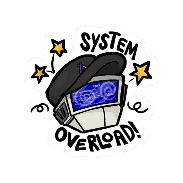 SYSTEM OVERLOAD, L0Fi Robot - Kiss-Cut Stickers