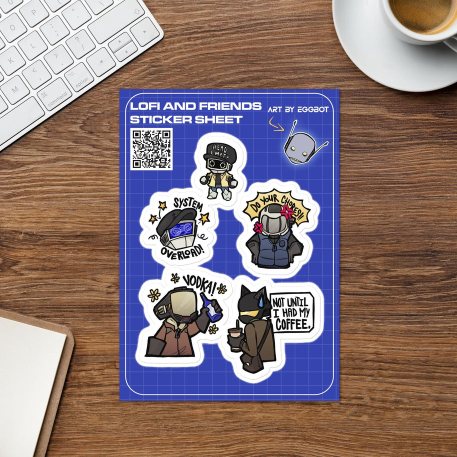 Chibi Robots Sticker sheet
