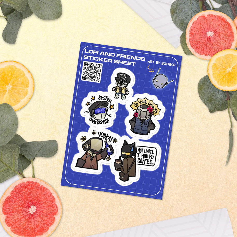 Chibi Robots Sticker sheet