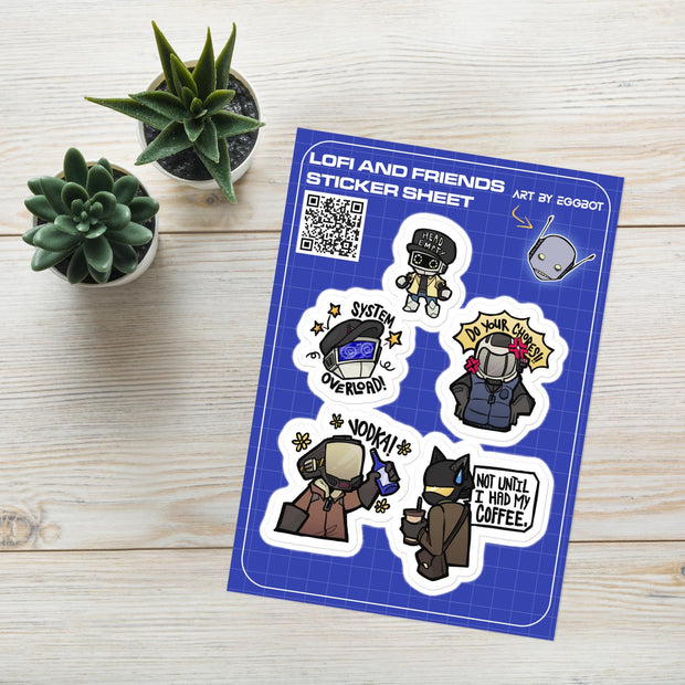 Chibi Robots Sticker sheet