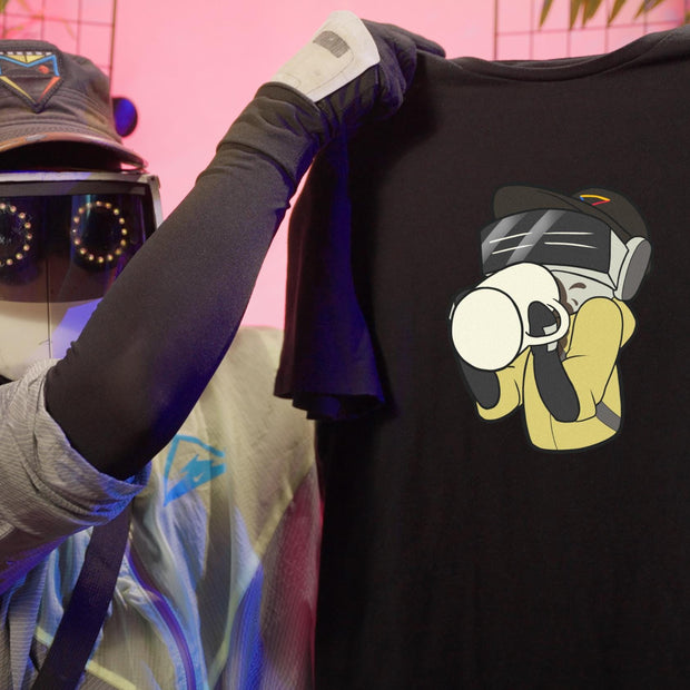 Robot Drinks Coffee - Sci-Fi, Unisex Softstyle T-Shirt